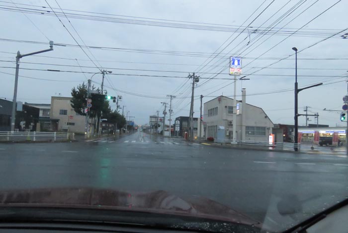 webnews今朝の北見/交差点から奥は常呂方面