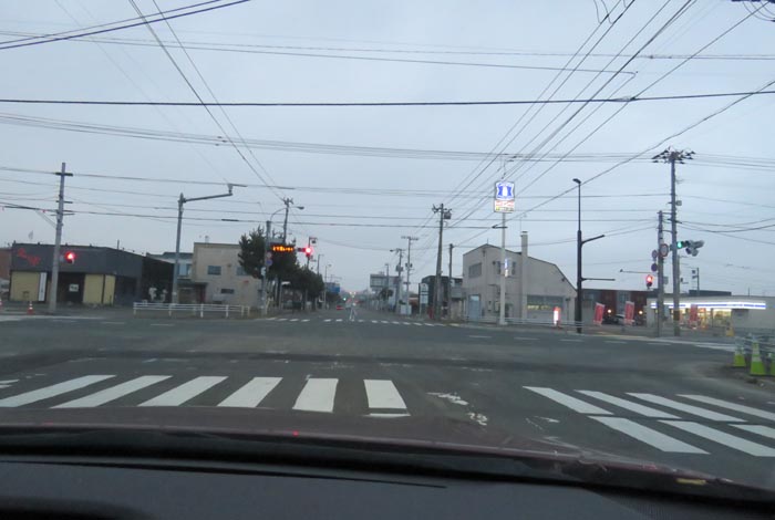 webnews今朝の北見/交差点から奥は常呂方面