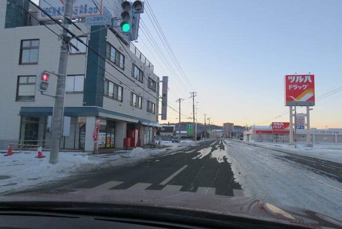 webnews今朝の北見／南大通り交差点から無加川橋方向