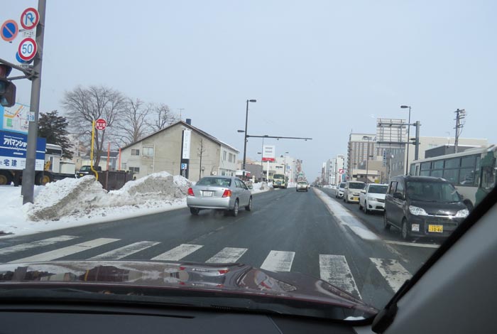 webnews今朝の北見/五差路から北見駅方向