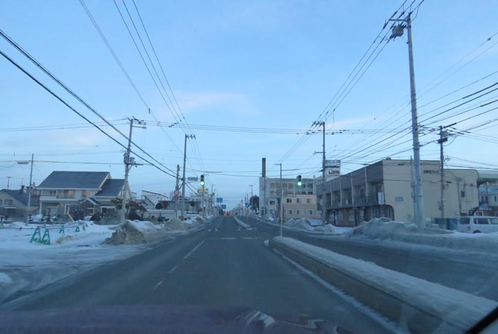 webnews今朝の北見/とん田通り、南大通り交差点から国道39号方向