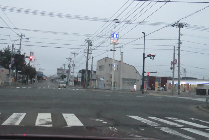webnews今朝の北見/交差点から奥は常呂方面