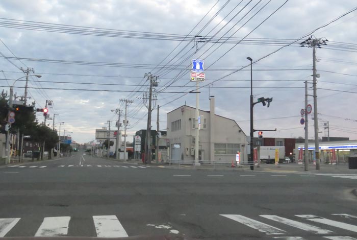 webnews今朝の北見/交差点から奥は常呂方面