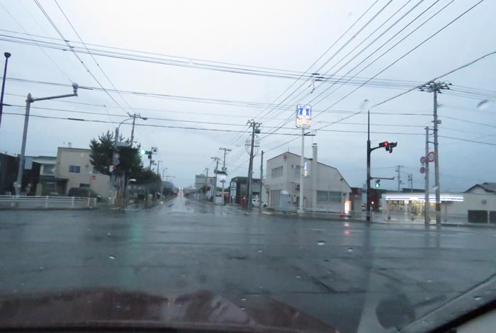 webnews今朝の北見/交差点から奥は常呂方面