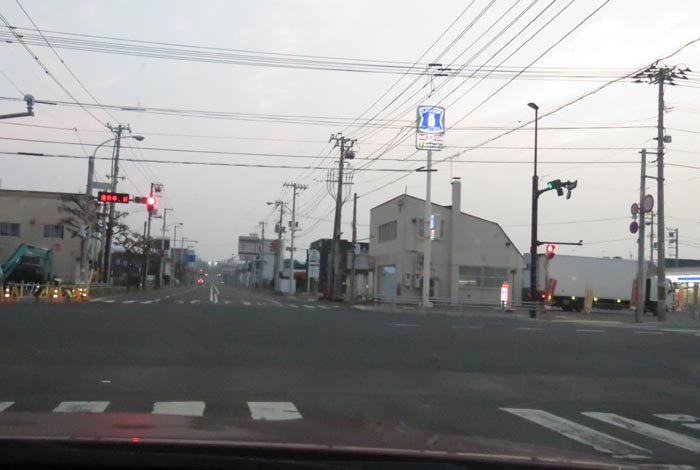 webnews今朝の北見/交差点から奥は常呂方面