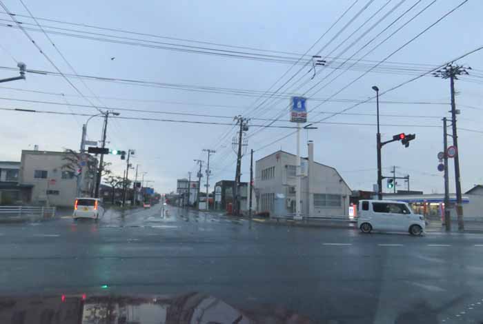 webnews今朝の北見/交差点から奥は常呂方面