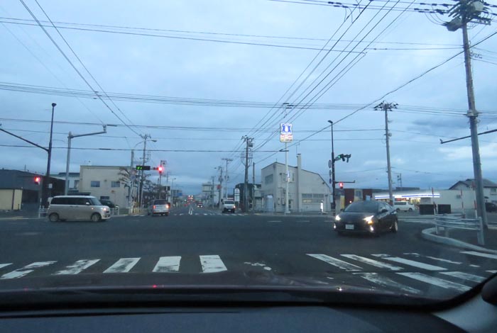 webnews今朝の北見/交差点から奥は常呂方面