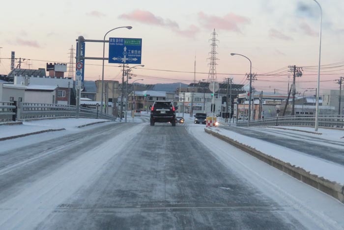 webnews今朝の北見／錦町の南岸通り交差点交差点