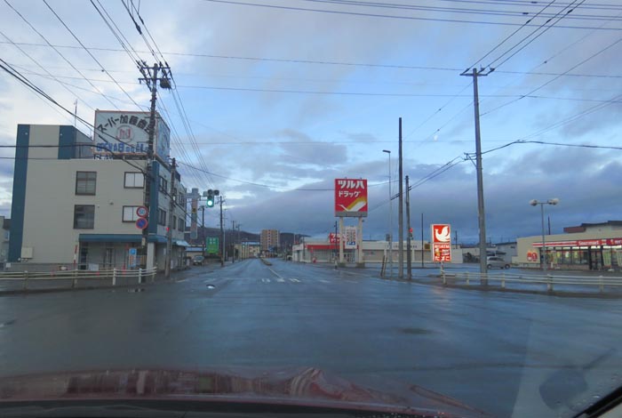 webnews今朝の北見／南大通り交差点から無加川橋方向