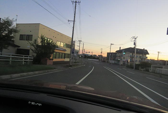 webnews今朝の北見/無加川橋を渡り南大通り交差点方向