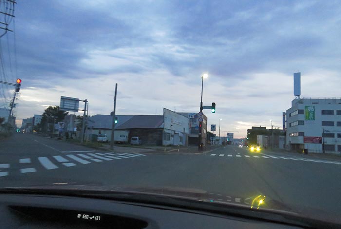 webnews今朝の北見/交差点から北4条通り側のパレスビル方向