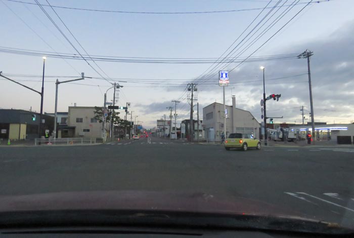 webnews今朝の北見/交差点から奥は常呂方面