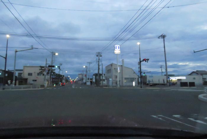 webnews今朝の北見/交差点から奥は常呂方面