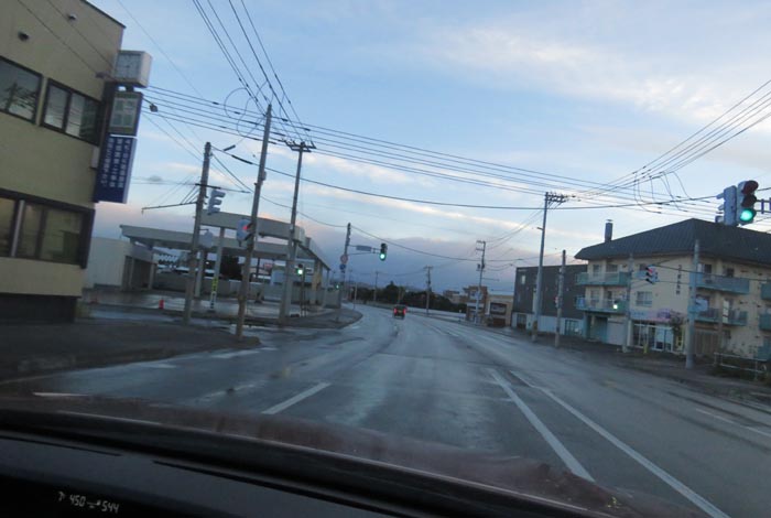 webnews今朝の北見/無加川橋を渡り南大通り交差点方向