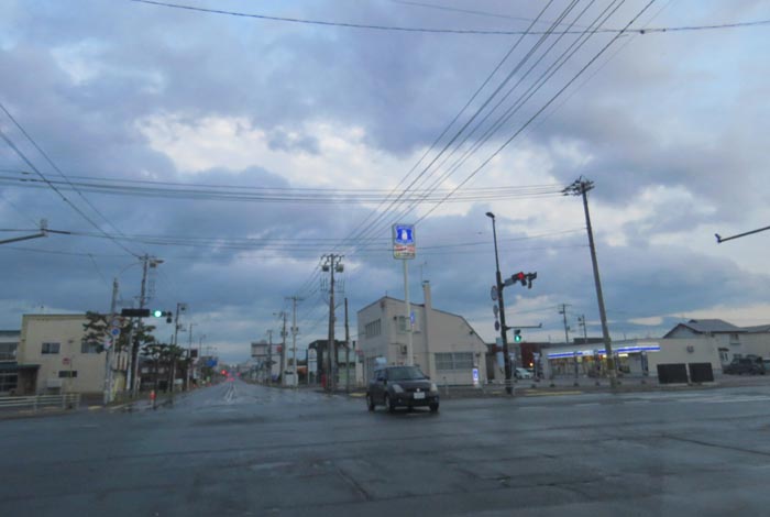 webnews今朝の北見/交差点から奥は常呂方面