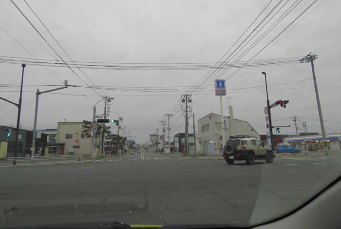 webnews今朝の北見/交差点から奥は常呂方面