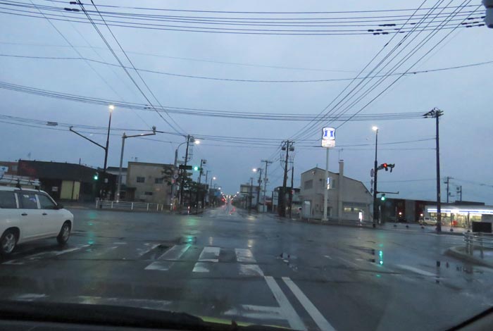 webnews今朝の北見/交差点から奥は常呂方面