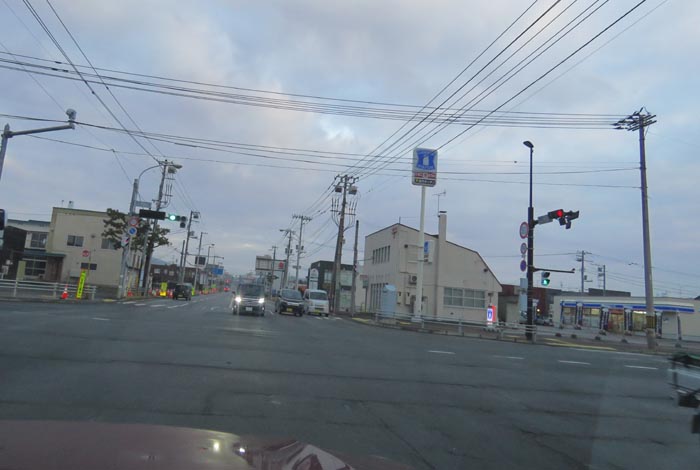 webnews今朝の北見/交差点から奥は常呂方面