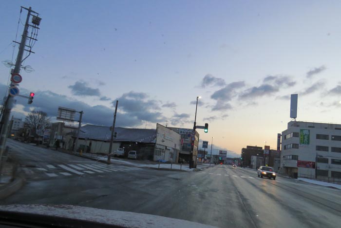 webnews今朝の北見/交差点から北4条通り側のパレスビル方向