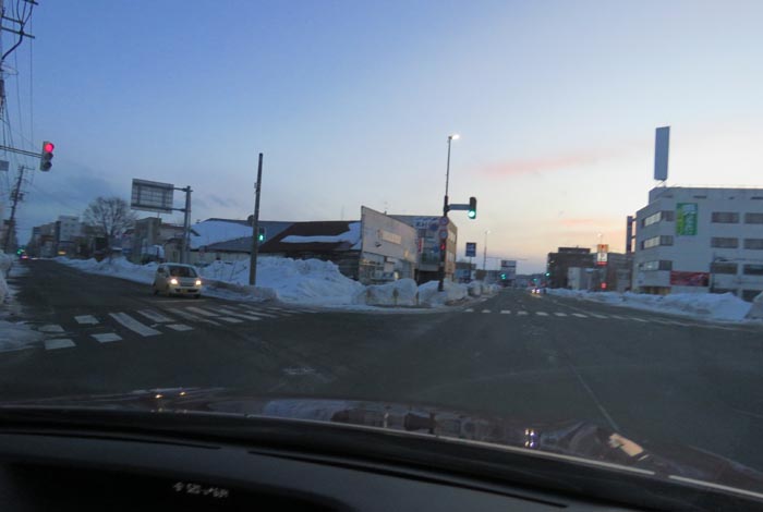 webnews今朝の北見/交差点から北4条通り側のパレスビル方向