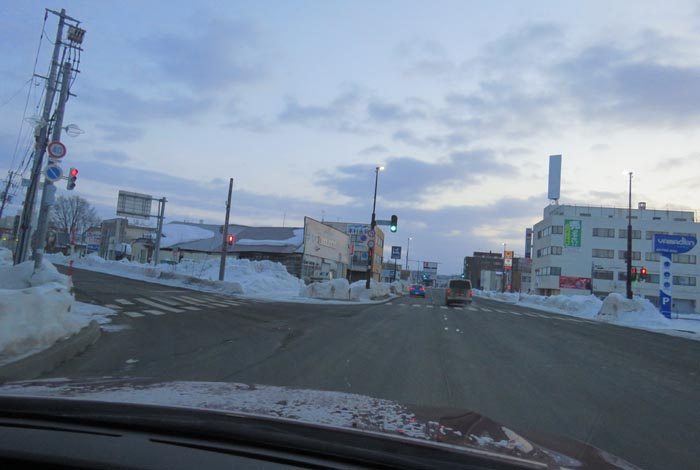 webnews今朝の北見/交差点から北4条通り側のパレスビル方向