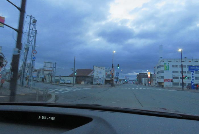 webnews今朝の北見/交差点から北4条通り側のパレスビル方向