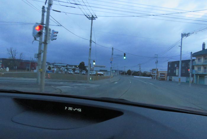 webnews今朝の北見/無加川橋を渡り南大通り交差点方向